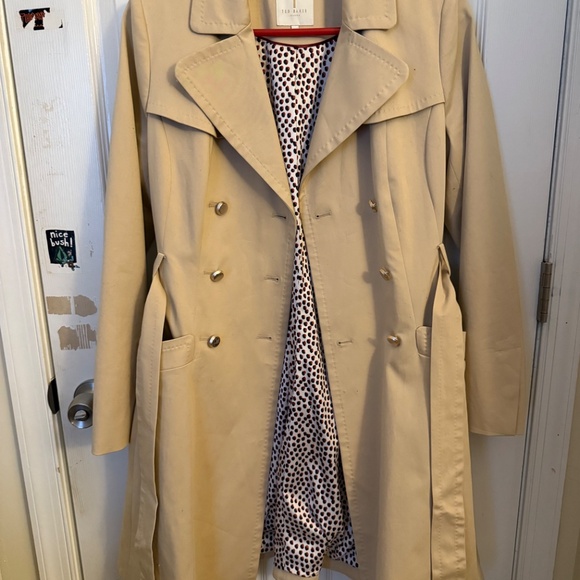 Ted Baker Flared Trench Coat - Beige/Sand Color - Picture 6 of 6